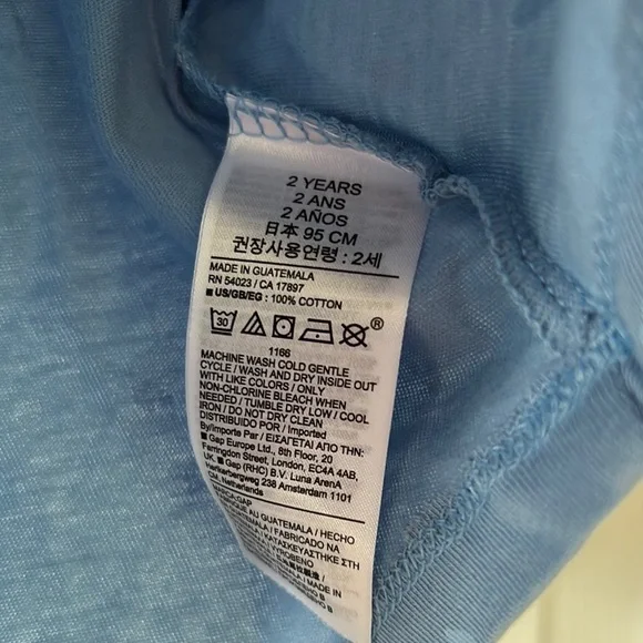 Baby GAP Blue Heart Top - Picture 7 of 9